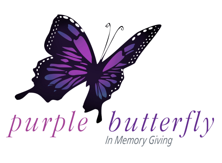 Purple Butterfly In Memory Logo
