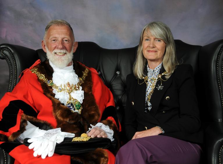 Mayor Councillor Robert Taylor and his wife Tracy