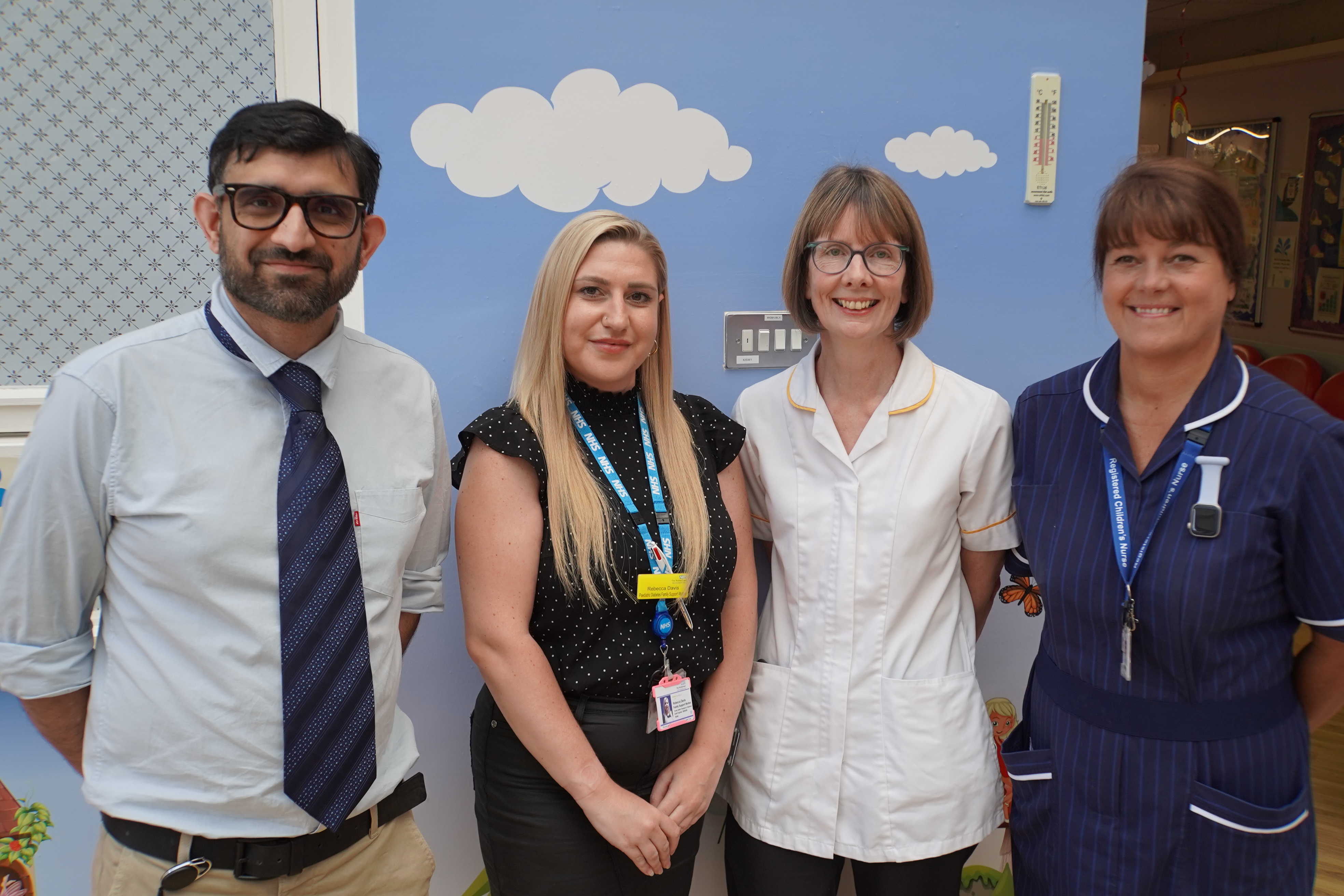 Four members of the children's diabetes team
