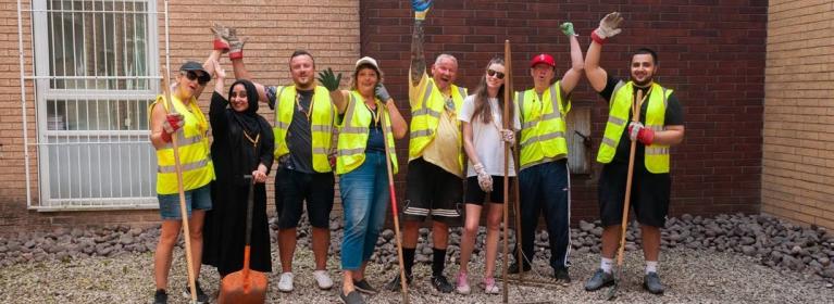 A group of corporate volunteers from Natwest