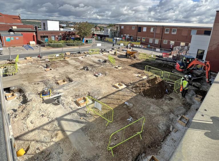 Construction site of the Montagu Elective Orthopaedic Centre in Mexborough