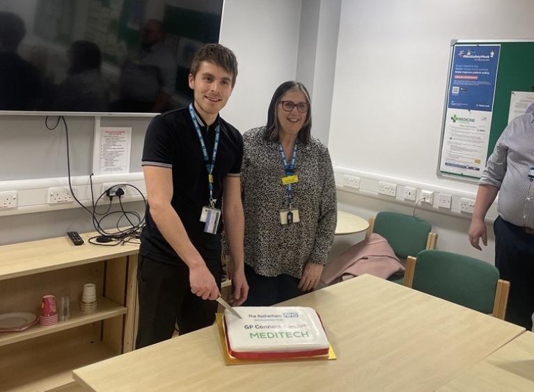 Staff celebrating the launch of GP Connect
