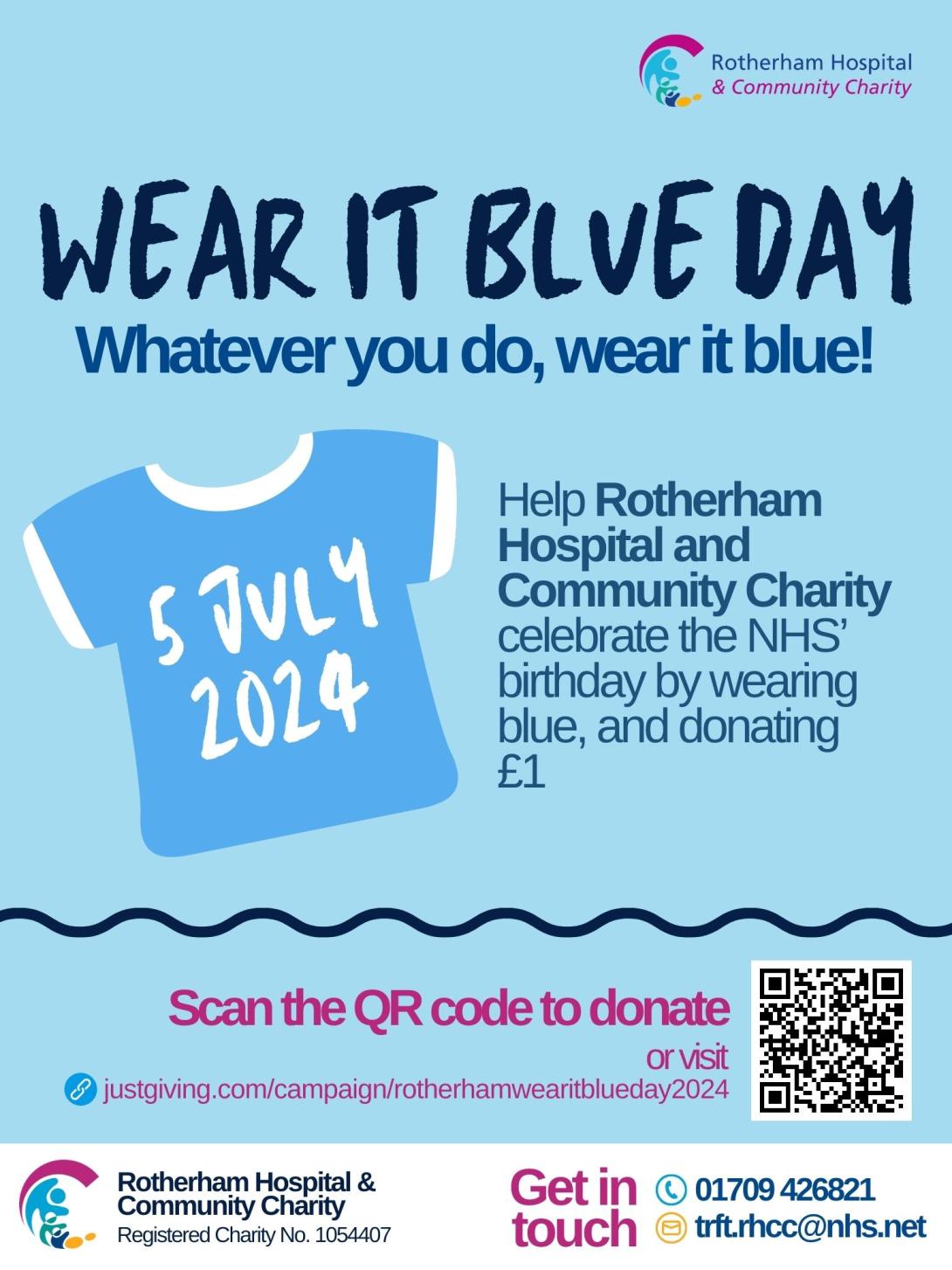 Poster for the 2024 wear it blue day